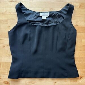 Black structured corset style top